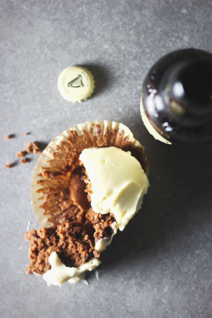 Guinness black and tan cupcakes