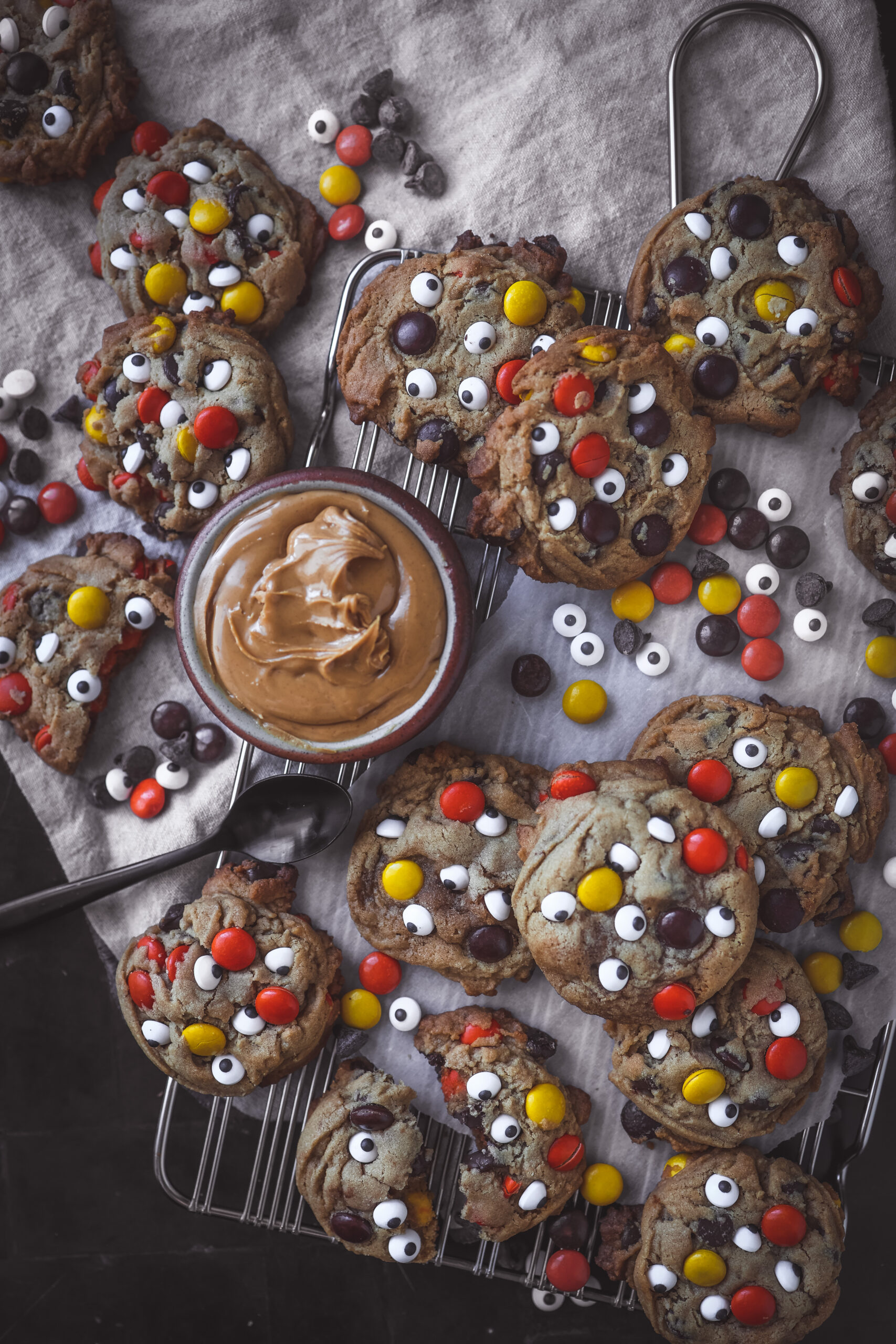 Reeses Pieces Peanut Butter Halloween Cookies