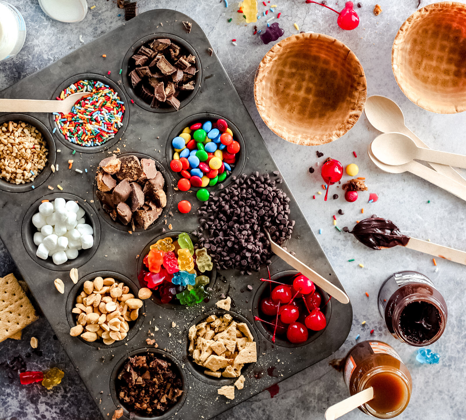 different ice cream toppings