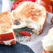 Mozzarella Basil and Tomato Sandwiches