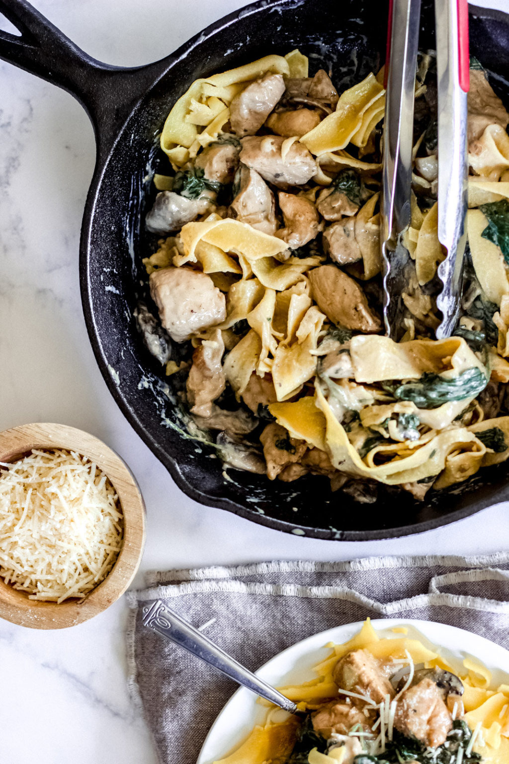 Spinach Mushroom Chicken Pasta Lolo Home Kitchen