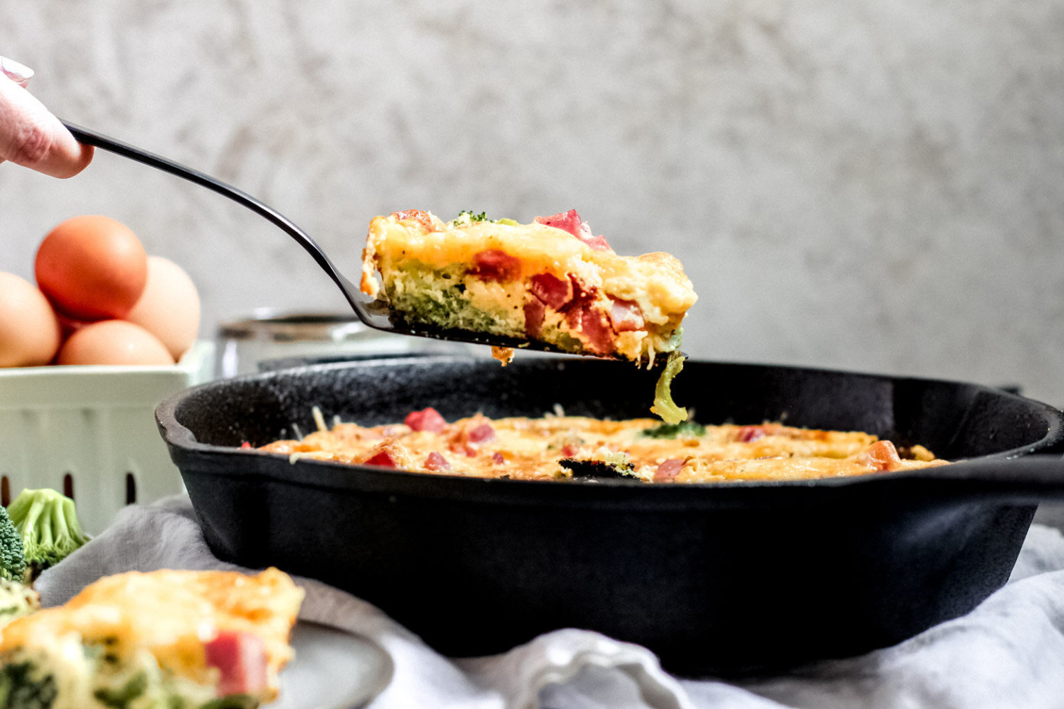 Ham, Cheese and Broccoli Frittata Lolo Home Kitchen