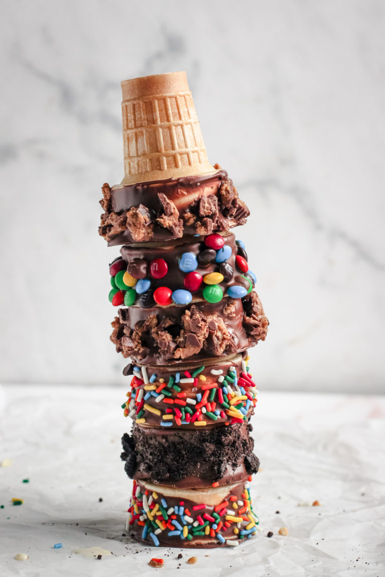 chocolate dipped ice cream cones
