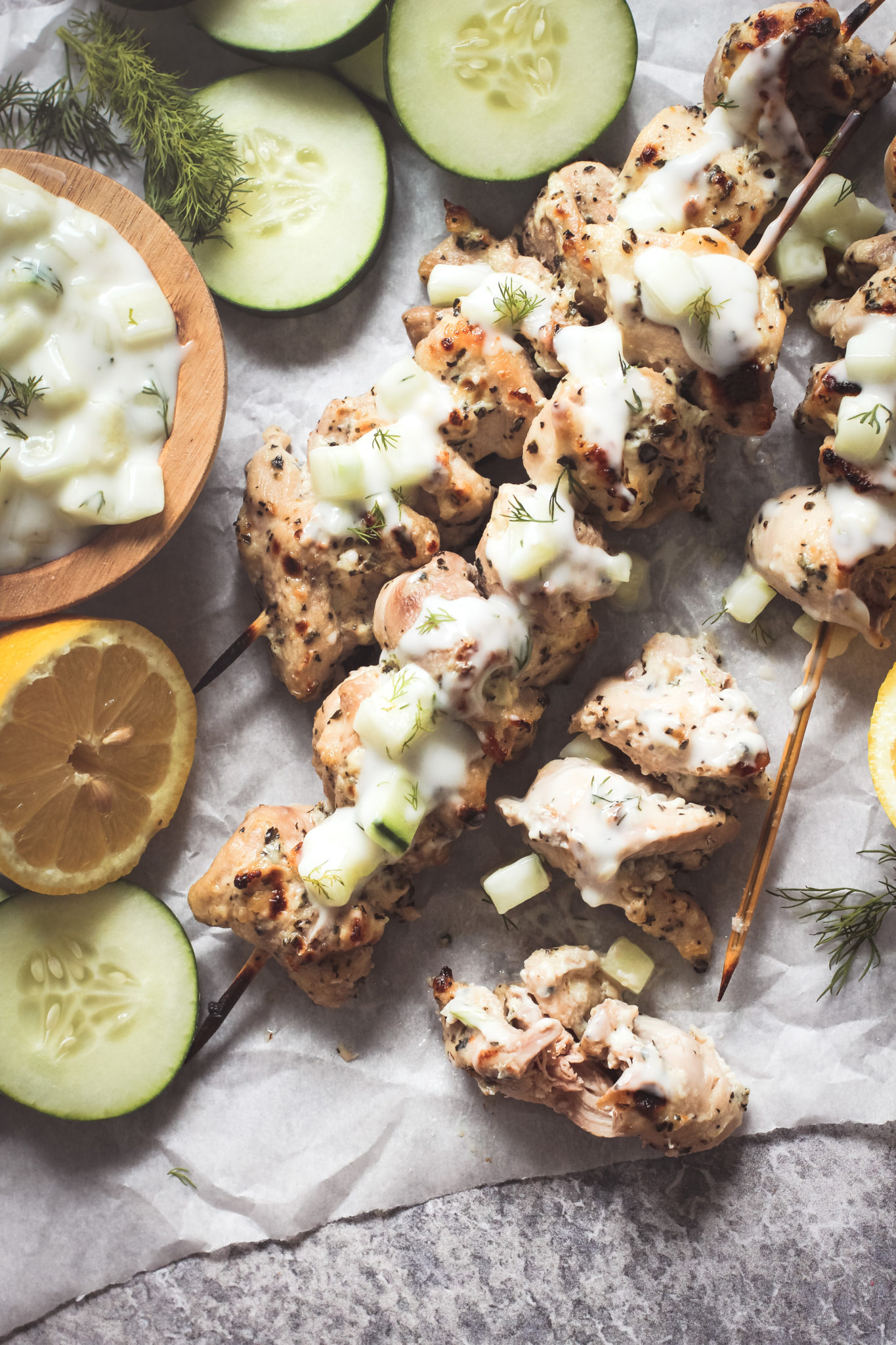 Greek Chicken Kabobs with Yogurt Sauce Lolo Home Kitchen