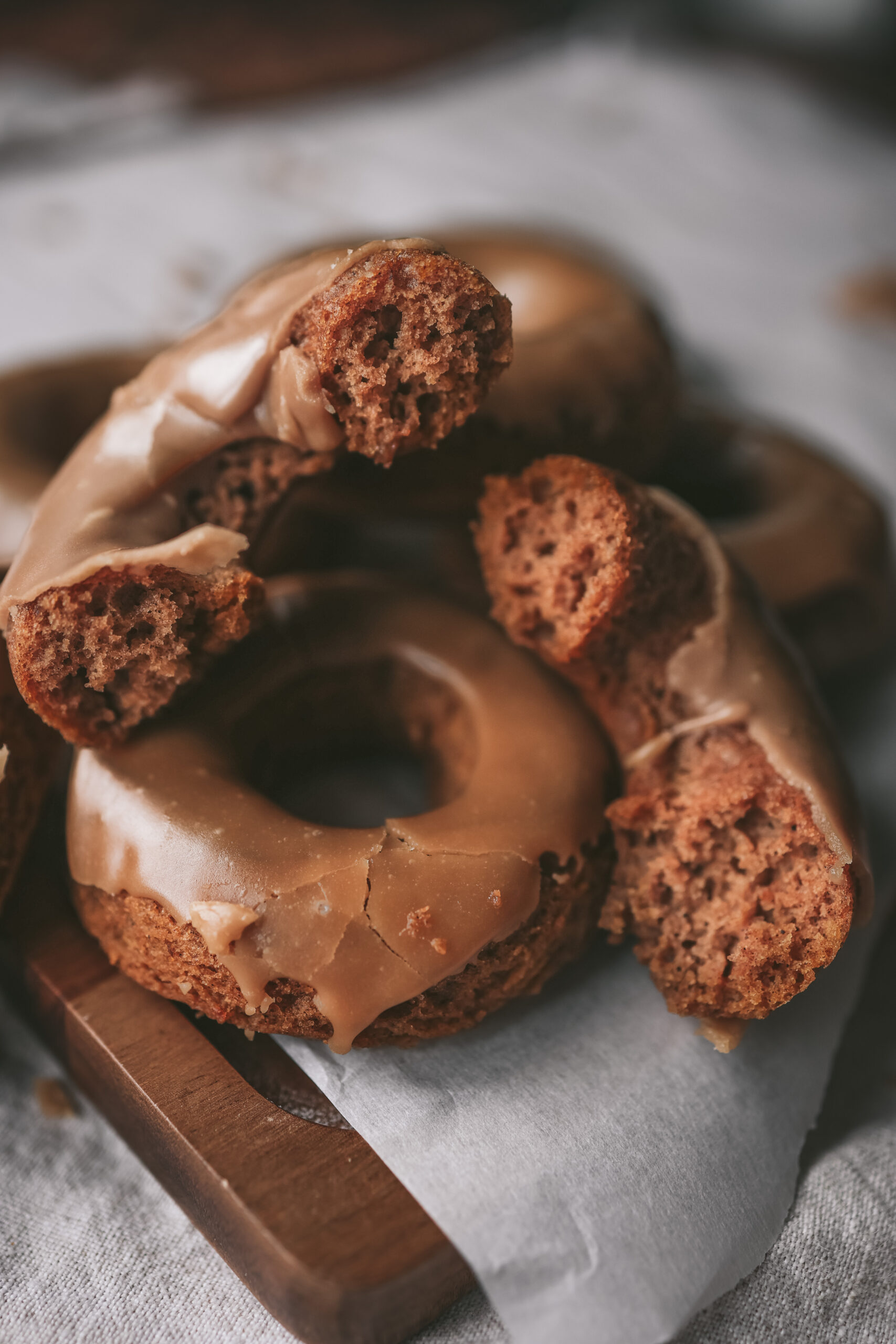 Baked Pumpkin Donuts with Brown Sugar Glaze