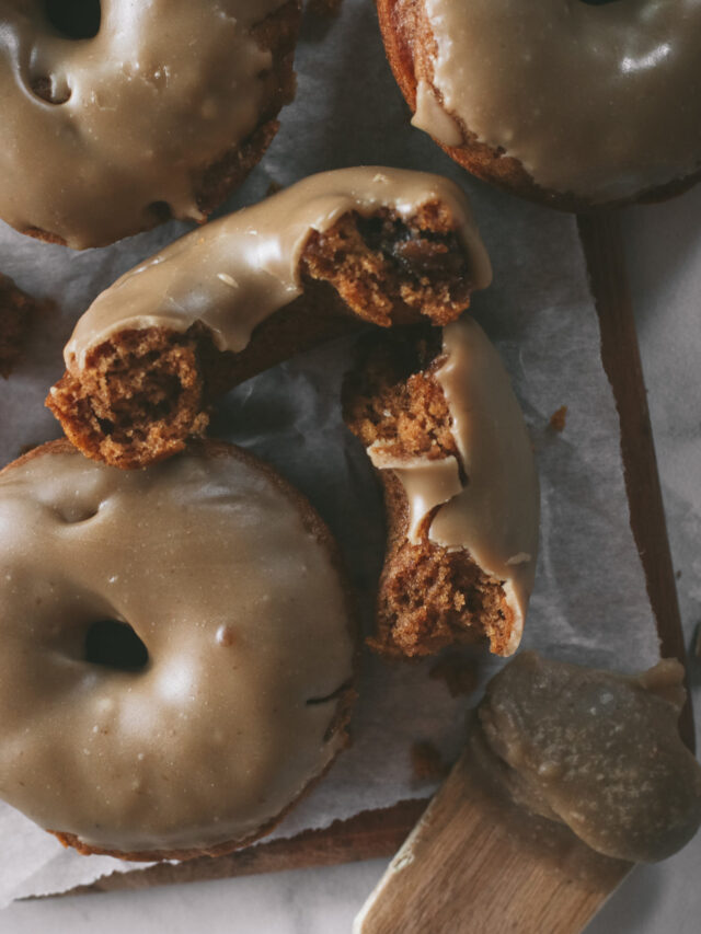 Baked Pumpkin Donuts with Brown Sugar Glaze