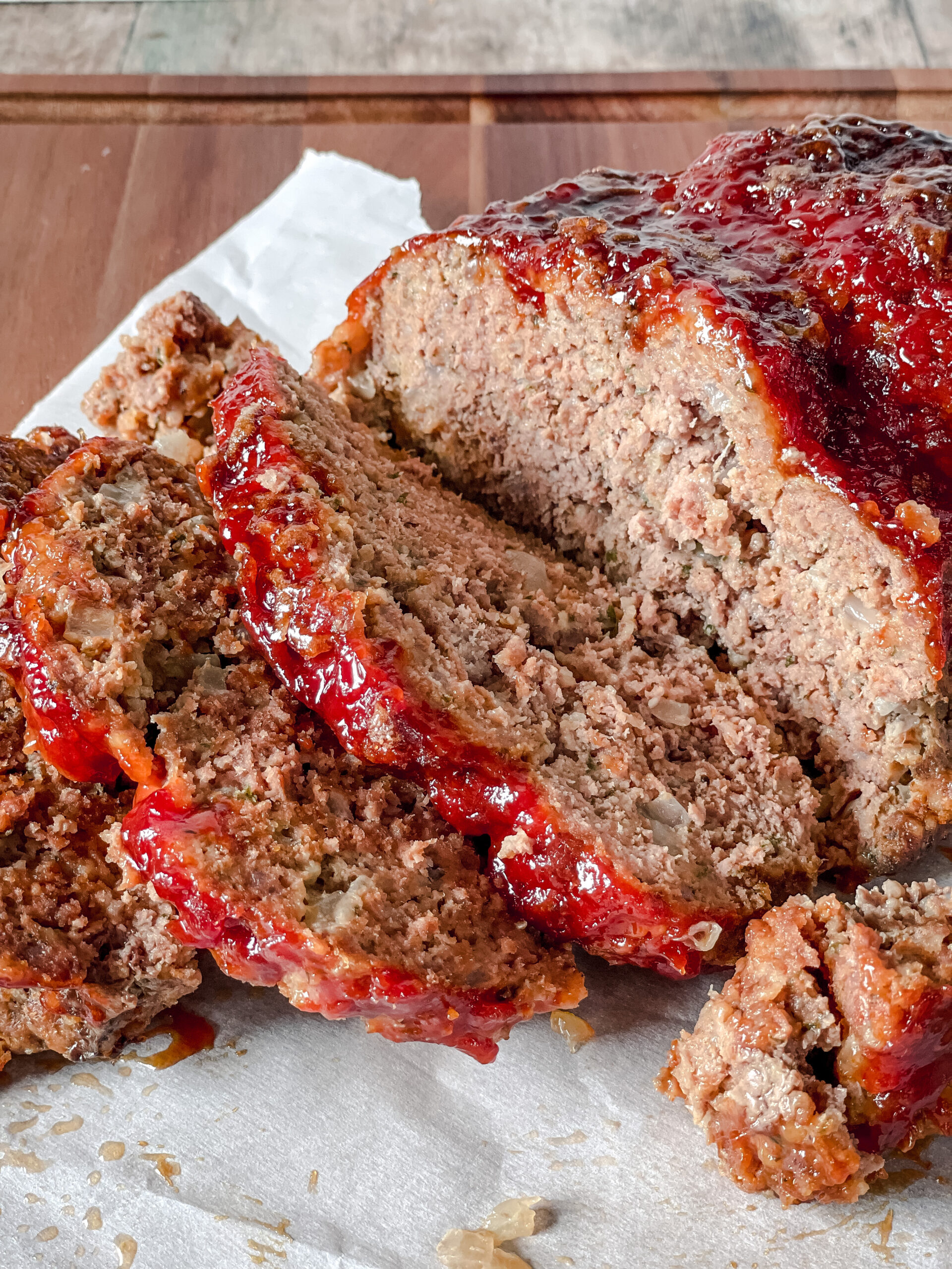 overhead view of instant pot meatloaf