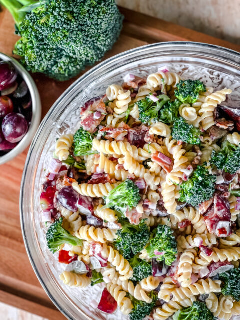 Broccoli Pasta Salad - Lolo Home Kitchen