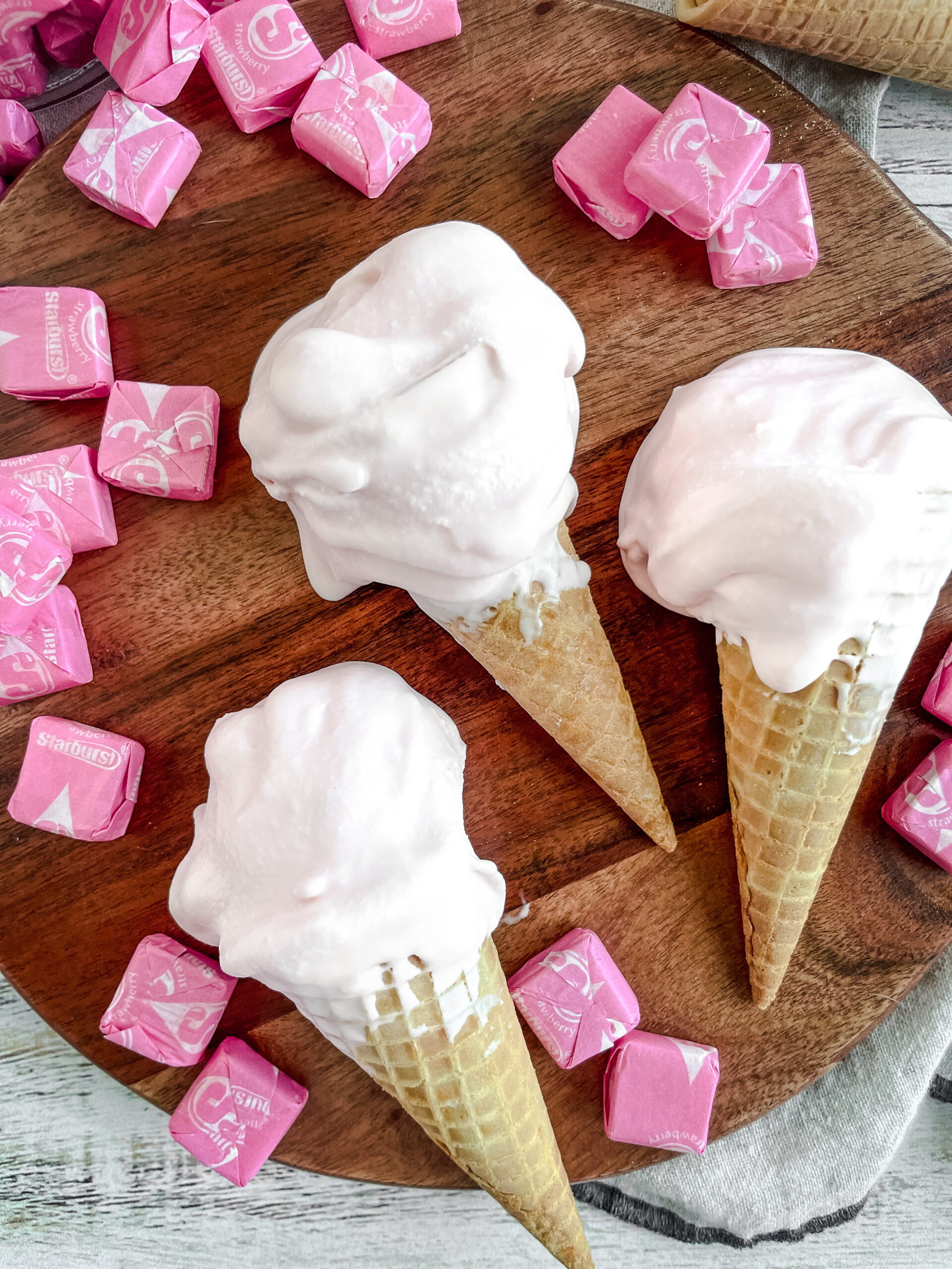 pink starburst ice cream recipe