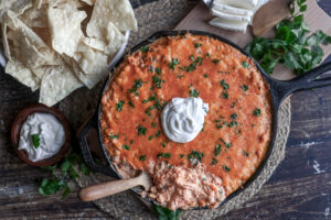 creamy chicken enchilada dip