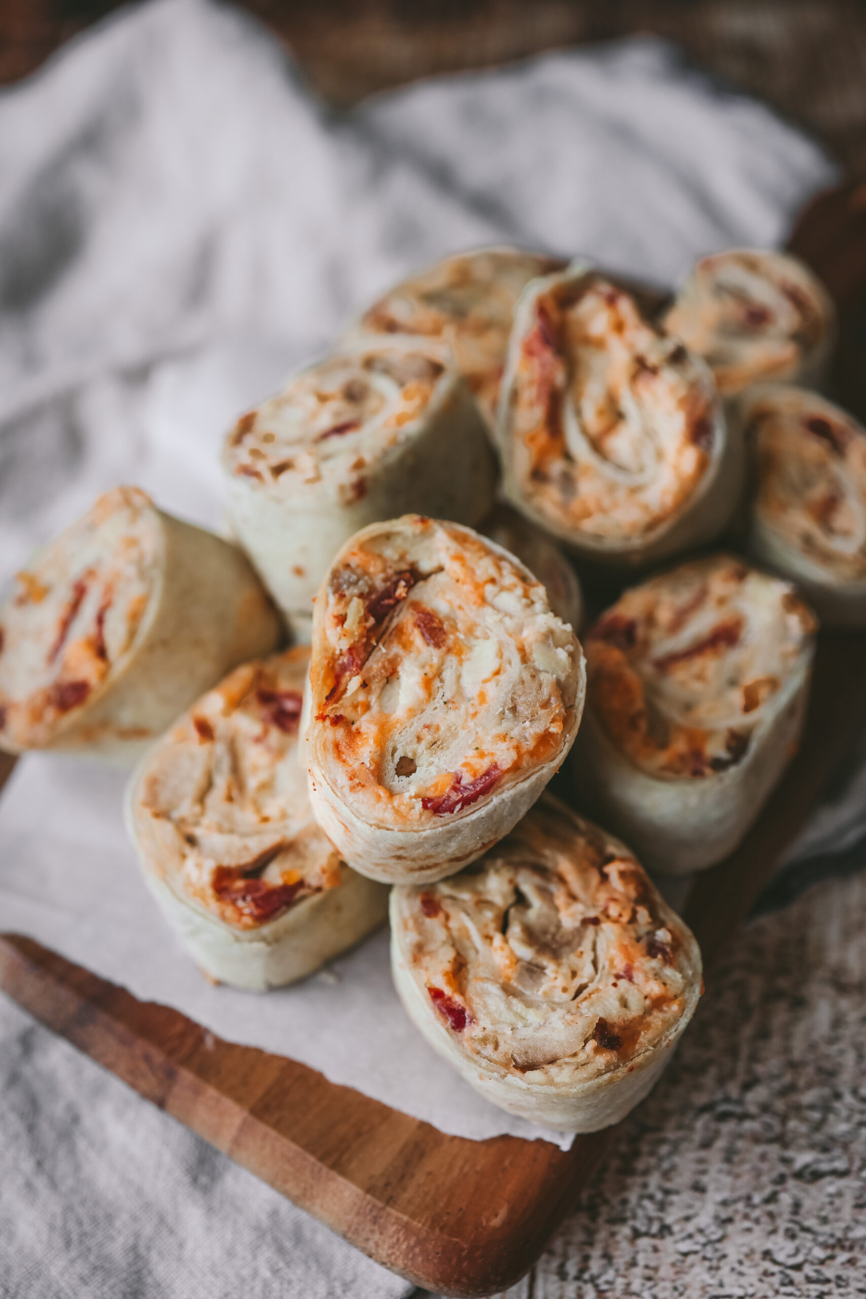 Toasted Chicken Bacon Ranch Pinwheels