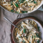 Creamy Spinach Artichoke Chicken Pasta