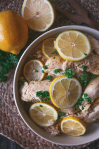 Lemon Skillet Chicken with fresh parsley