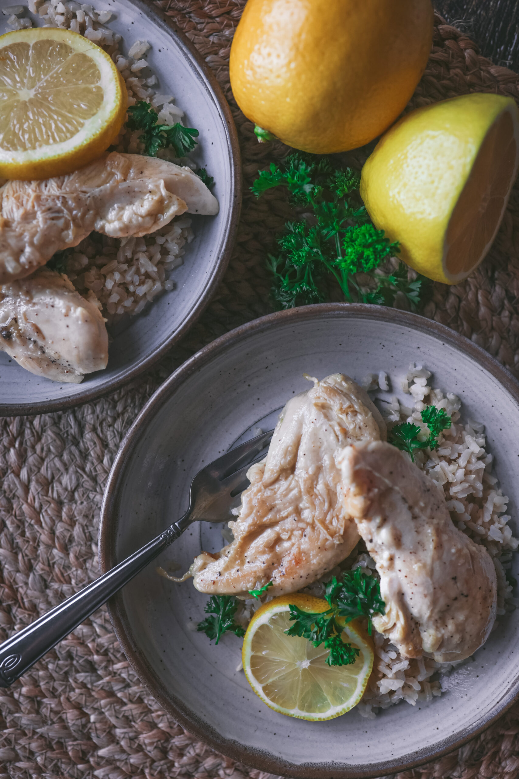 Lemon Skillet Chicken with fresh parsley