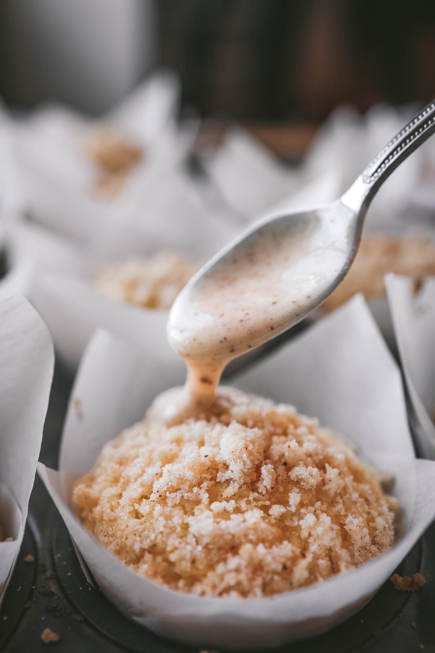 Eggnog Muffins with Eggnog Glaze