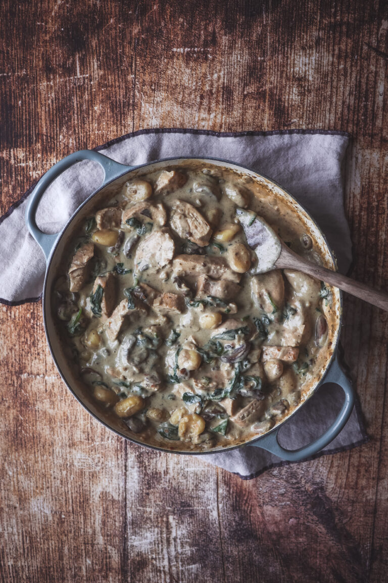 One Pan Creamy Chicken and Gnocchi