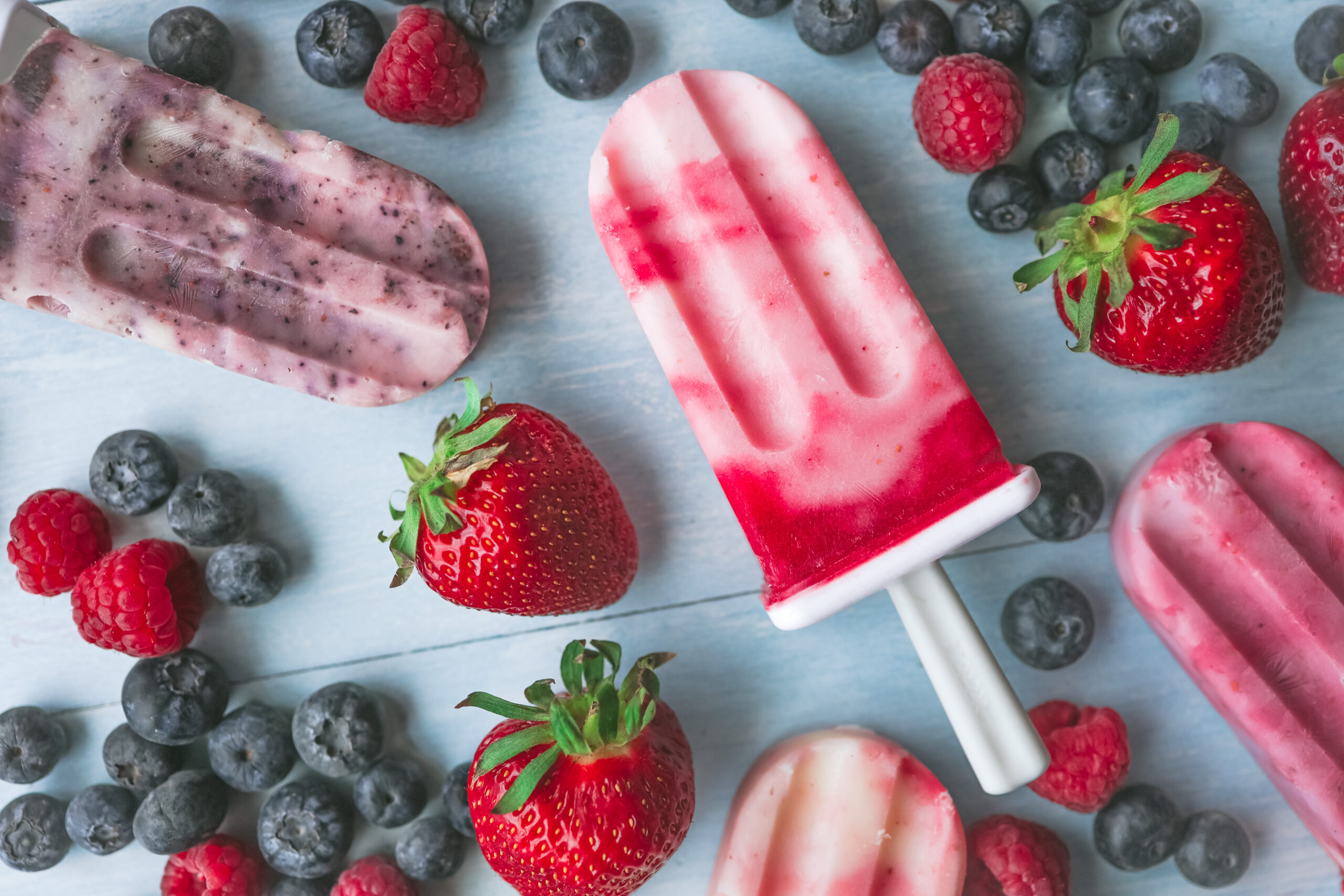 Yogurt and Fruit Swirl Popsicles
