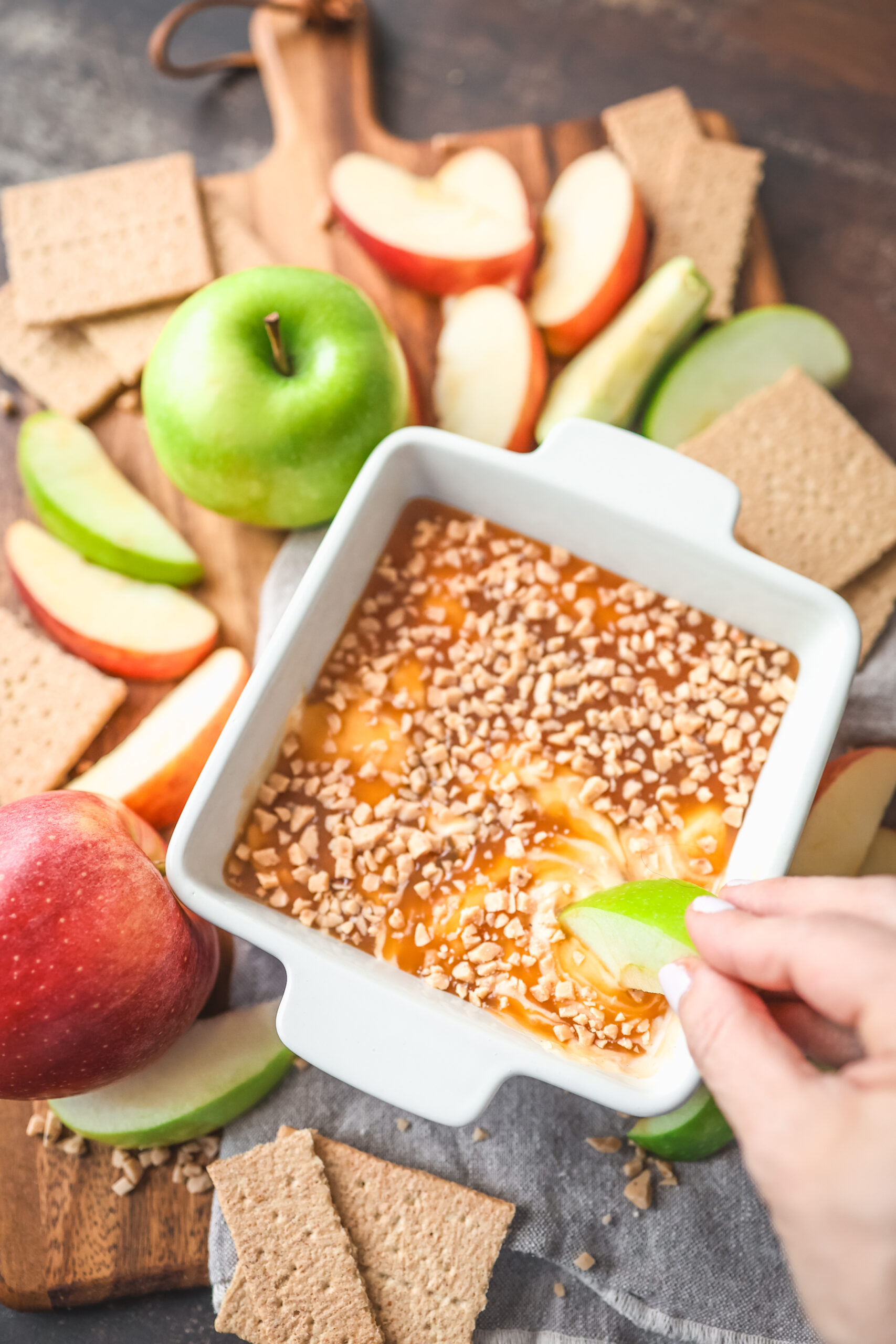 Caramel Apple Eggnog Dip